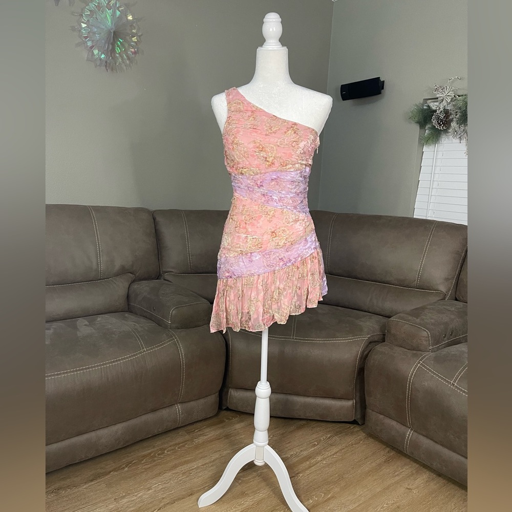 NWT LoveShackFancy Zietta One Shoulder Dress in Dusty Amethyst Sz 12 Valentines - Picture 5 of 16